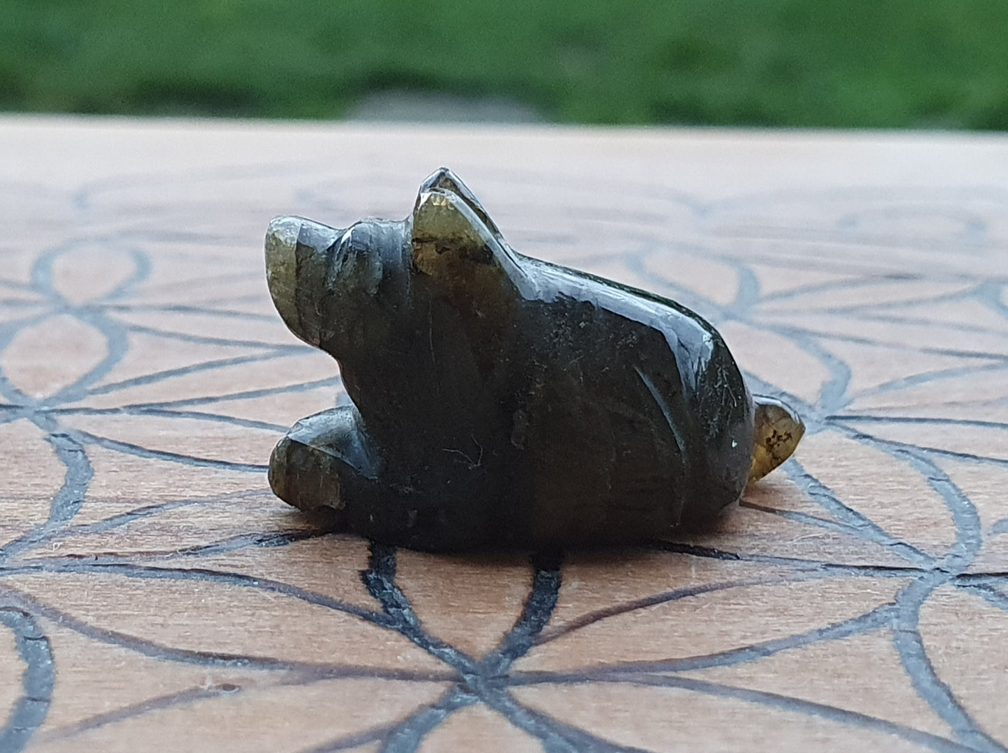 Labrodorite Carving - Dog Totem