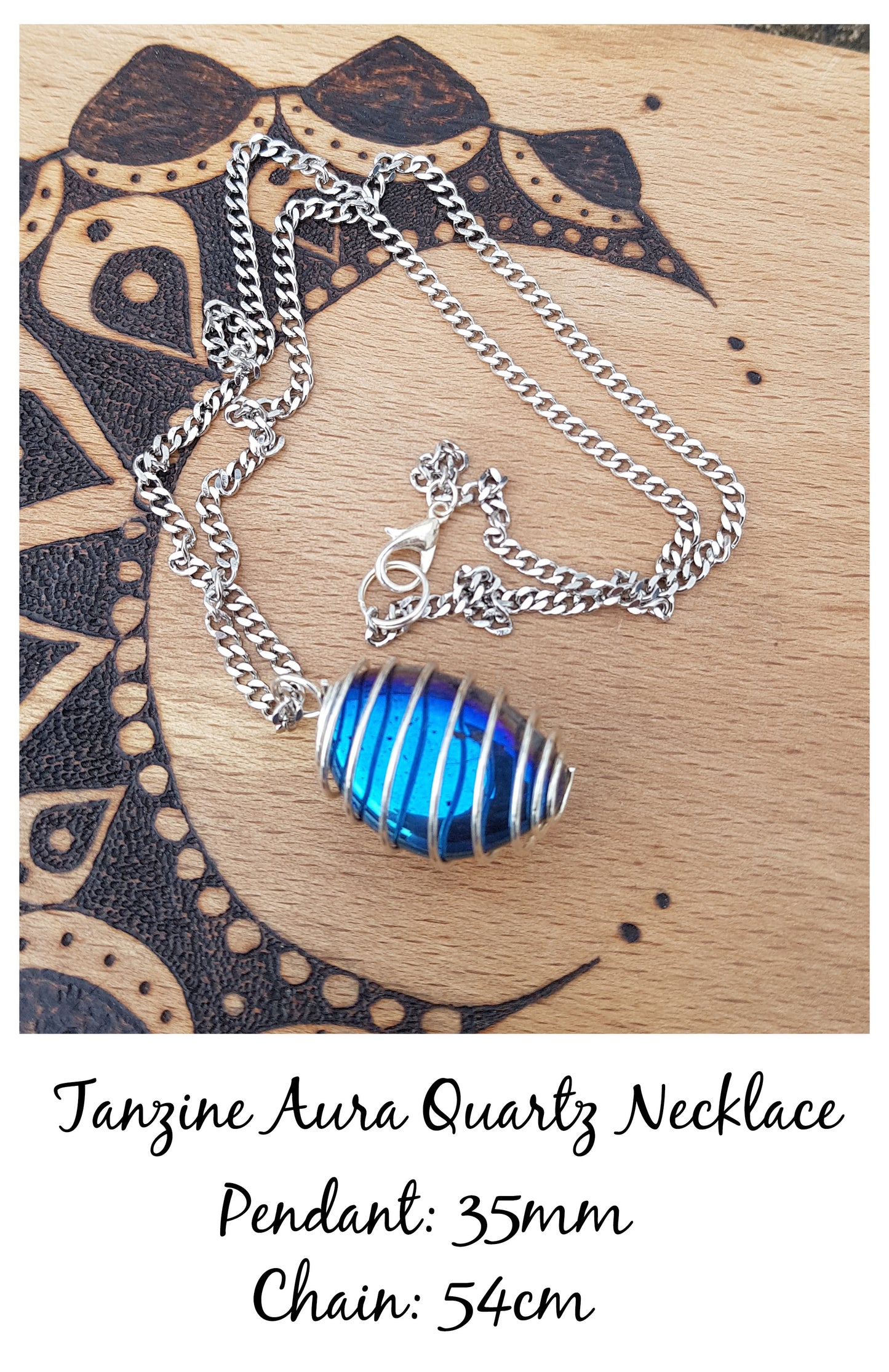 Aura Quartz Cage Pendant Necklace