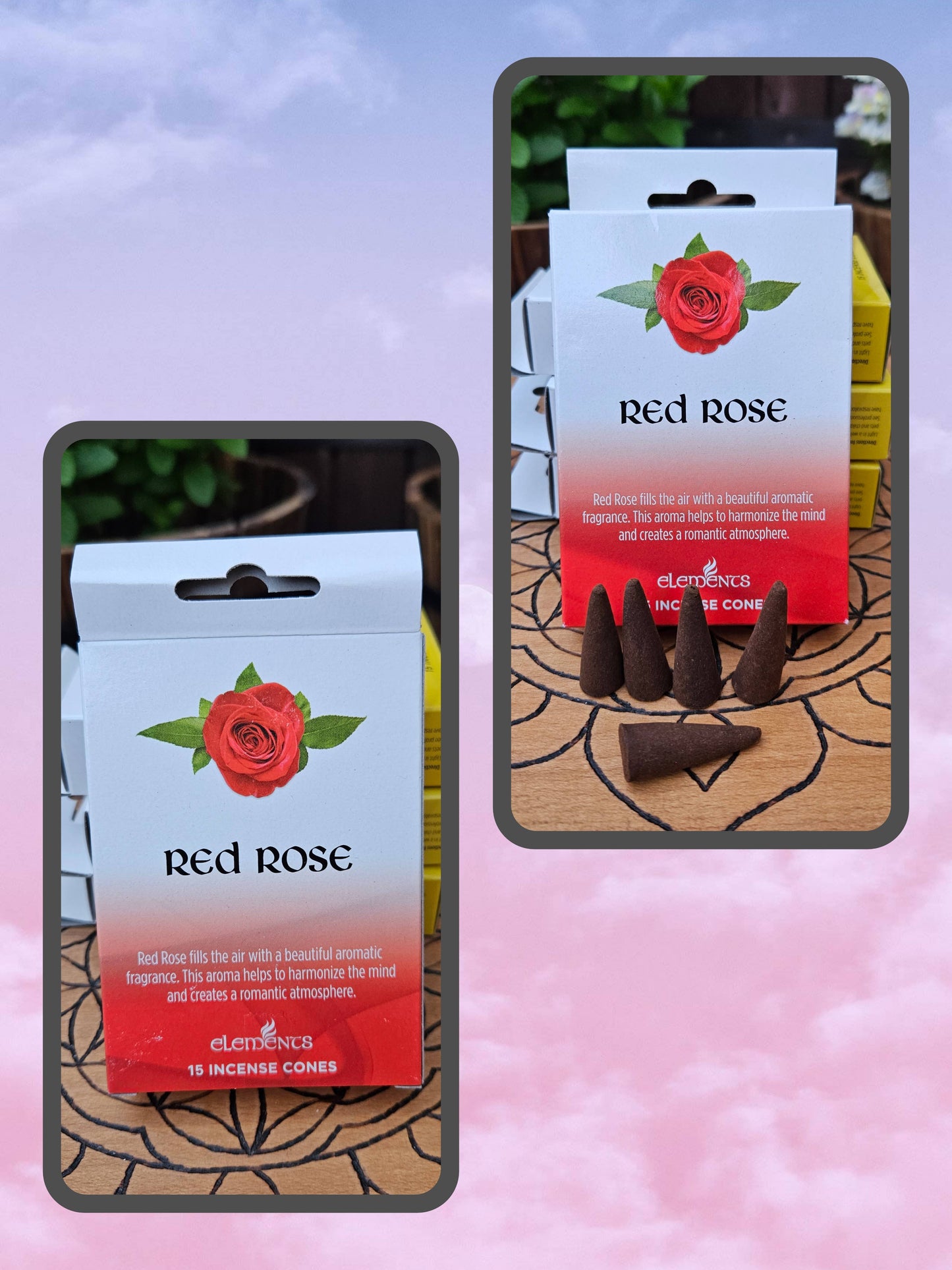 #BS038 Incense Cones - Red Rose