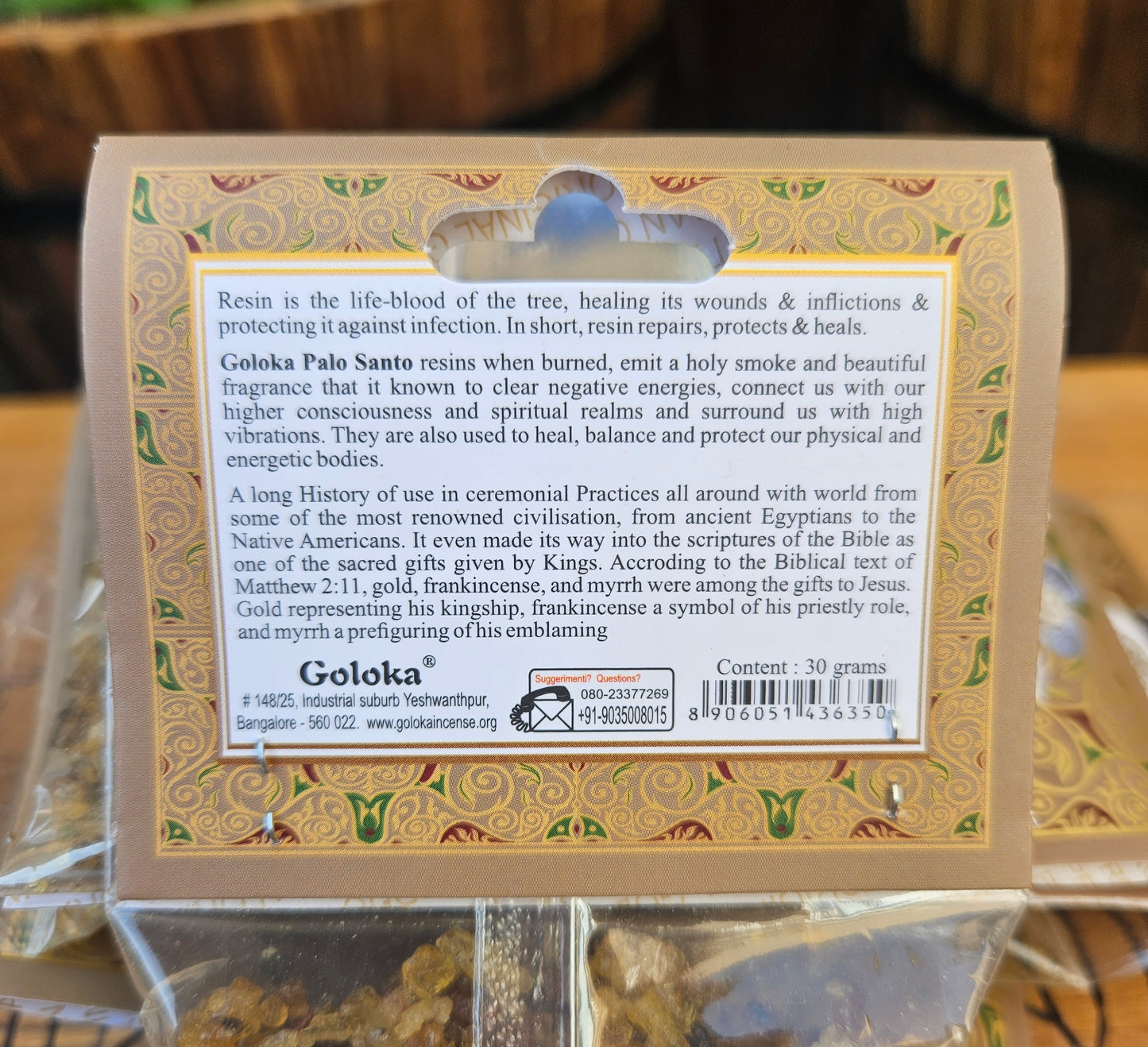 Scented Resin ~ Palo Santo