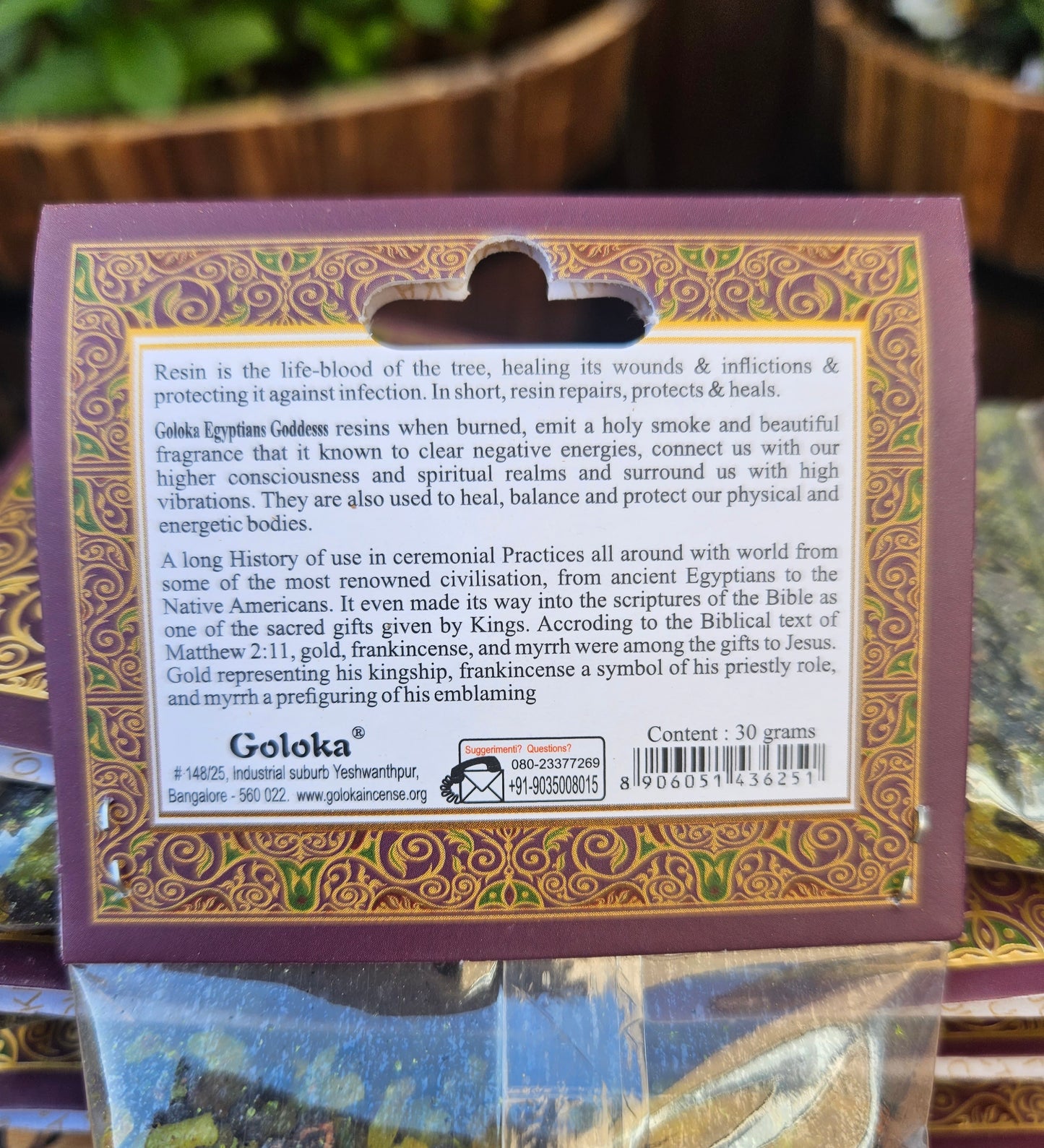 Scented Resin ~ Egyptian Goddess
