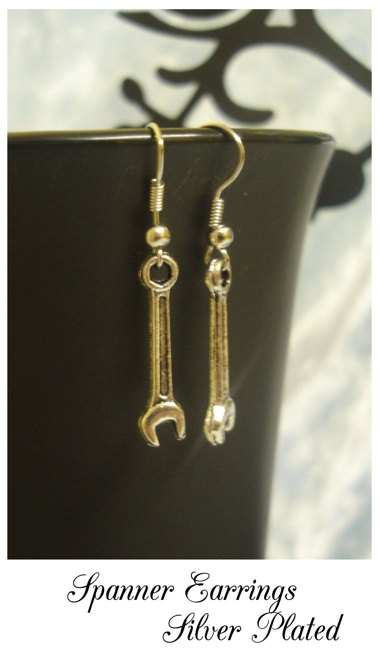 Spanner Charm Drop Earrings