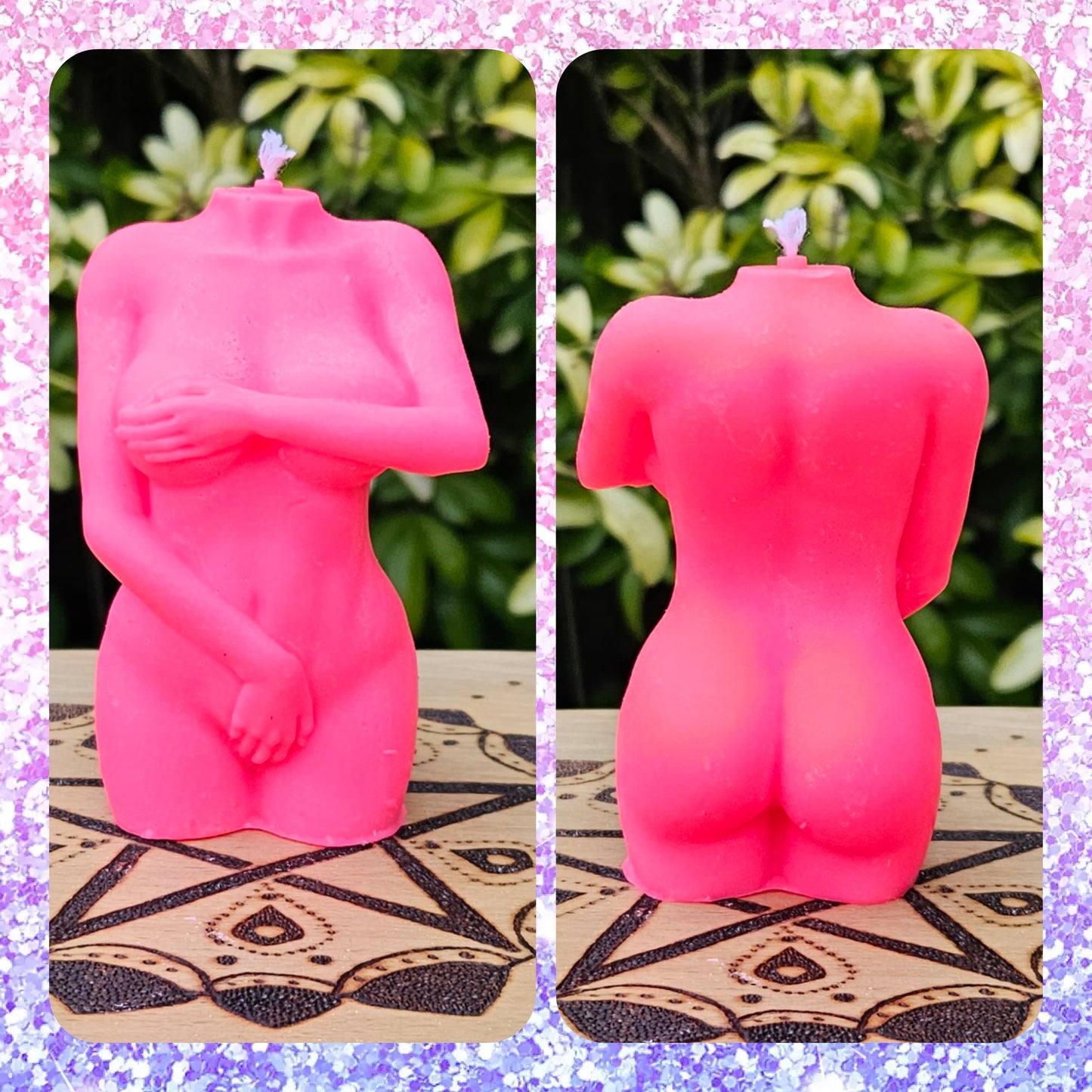 UV reactive Demure Femme Bodied Shaped Candle - £10each Including UK Mainland Postage