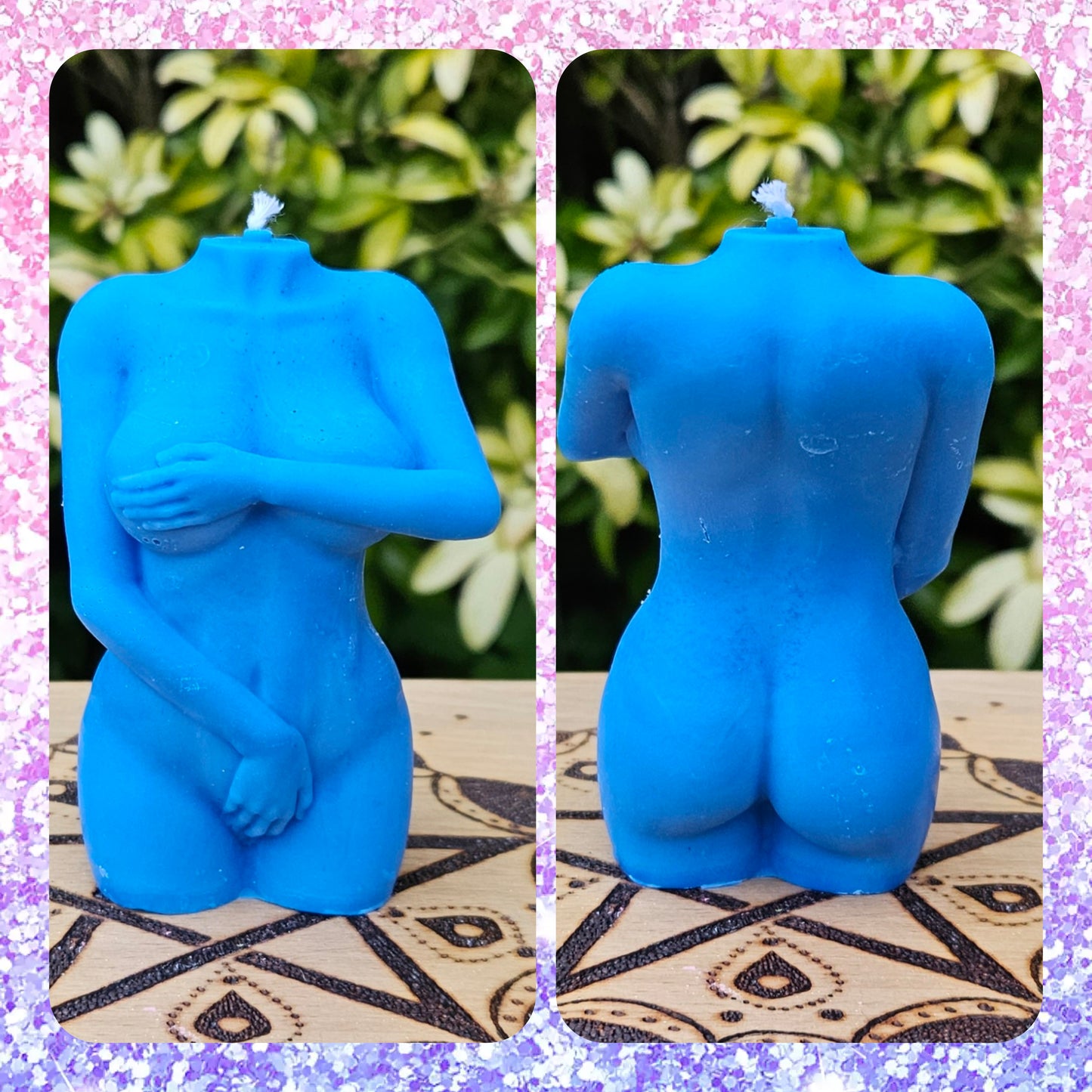 UV reactive Demure Femme Bodied Shaped Candle - £10each Including UK Mainland Postage