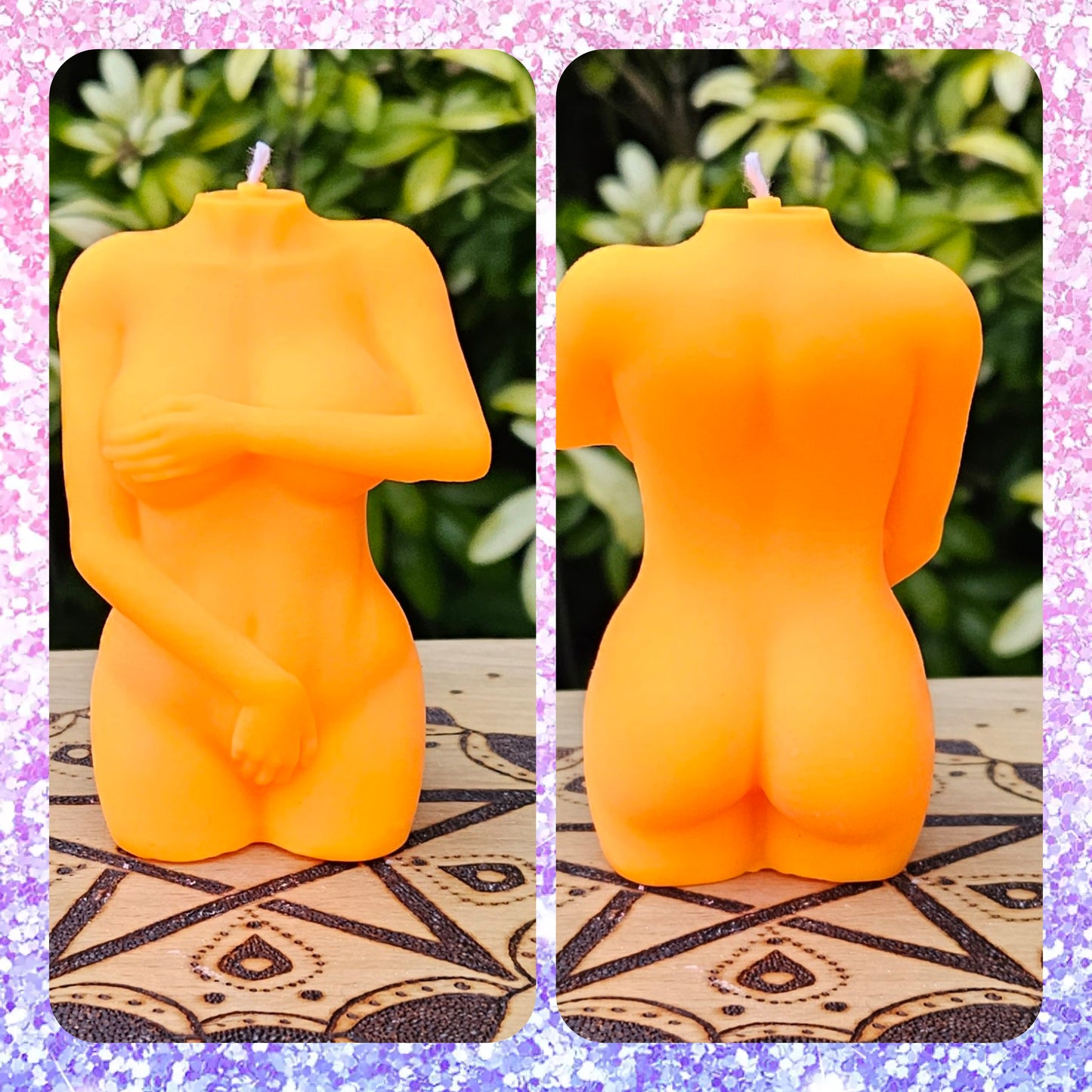 UV reactive Demure Femme Bodied Shaped Candle - £10each Including UK Mainland Postage