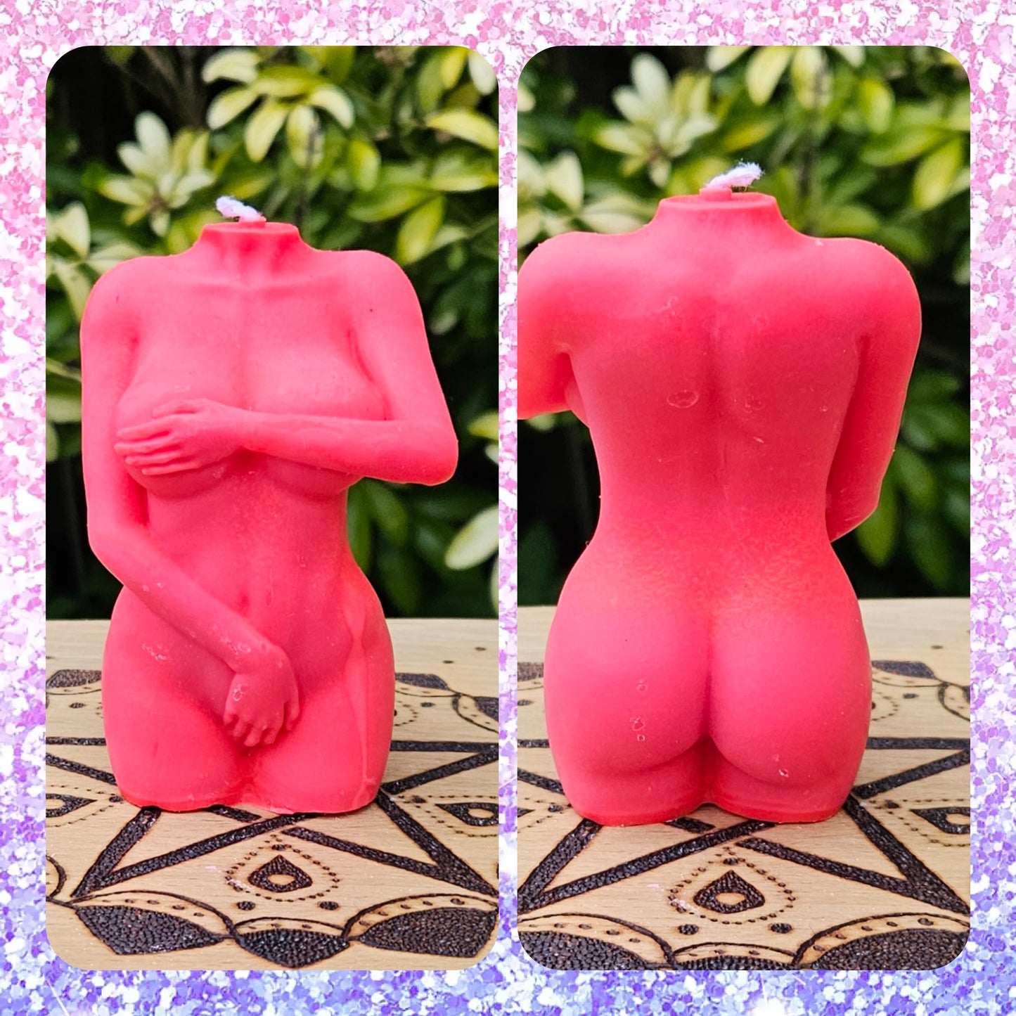 UV reactive Demure Femme Bodied Shaped Candle - £10each Including UK Mainland Postage