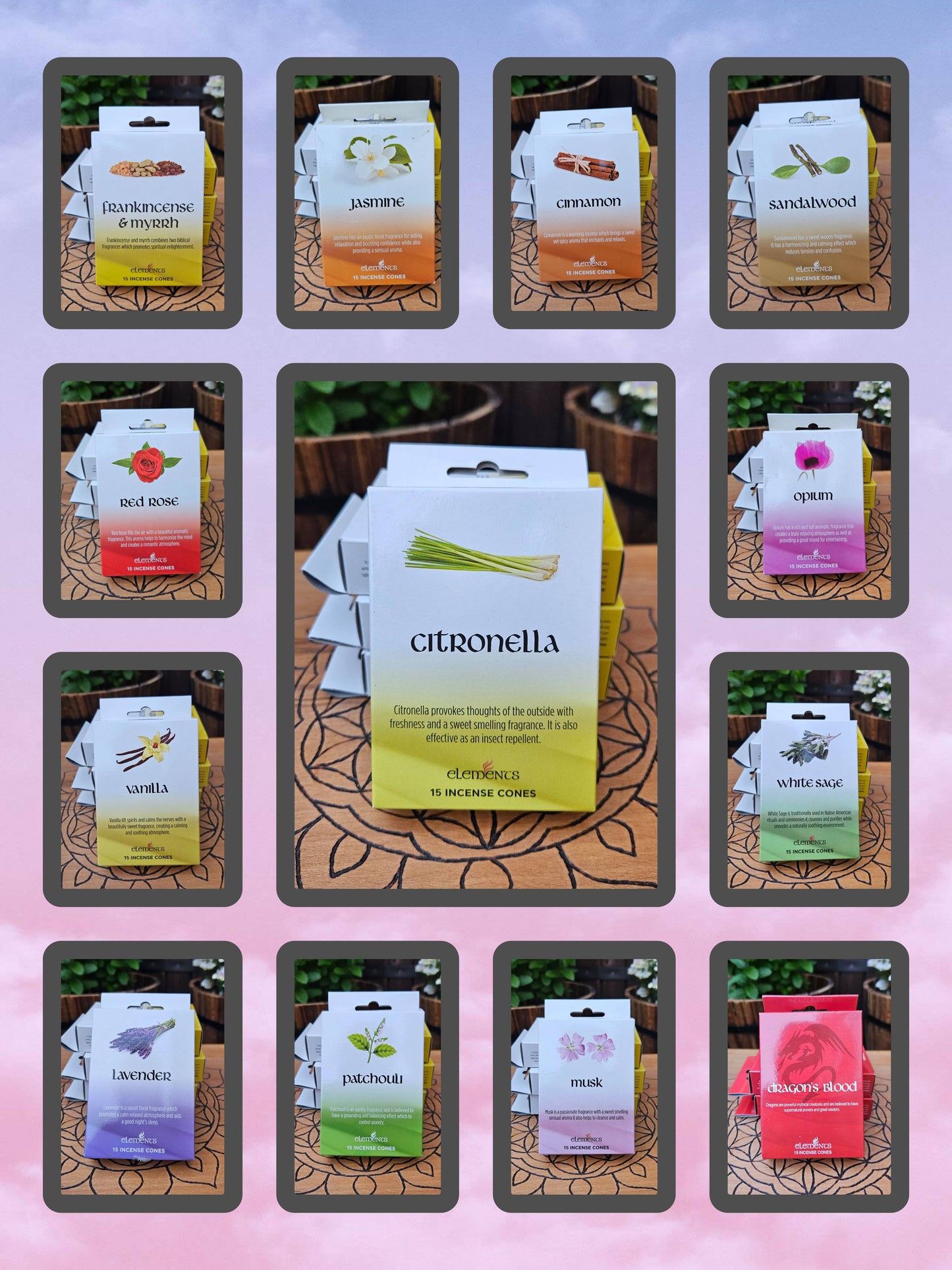 #BS032 Incense Cones - Frankincense and Myrrh