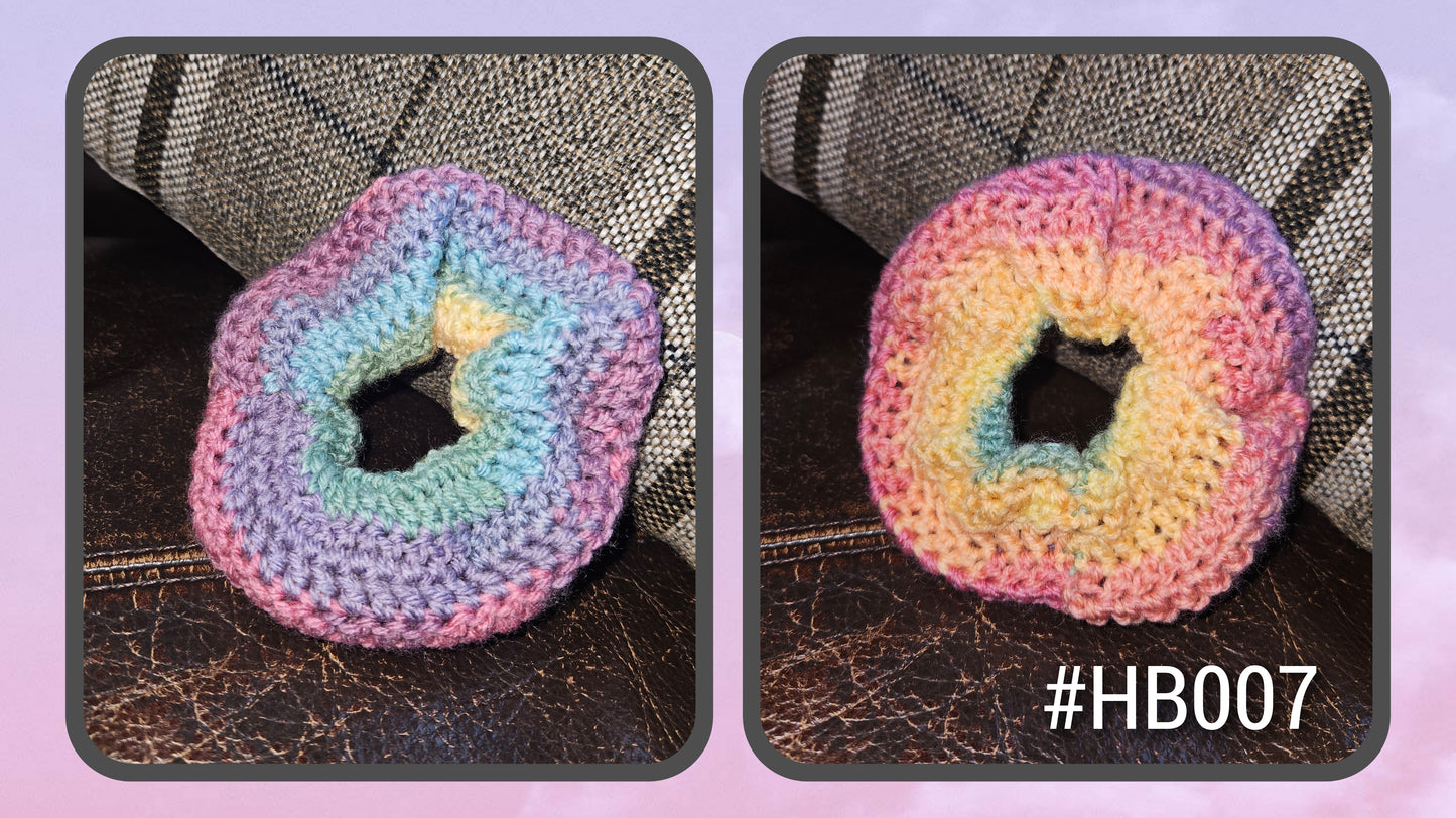 Handmade Scrunchie - Pastel Rainbow