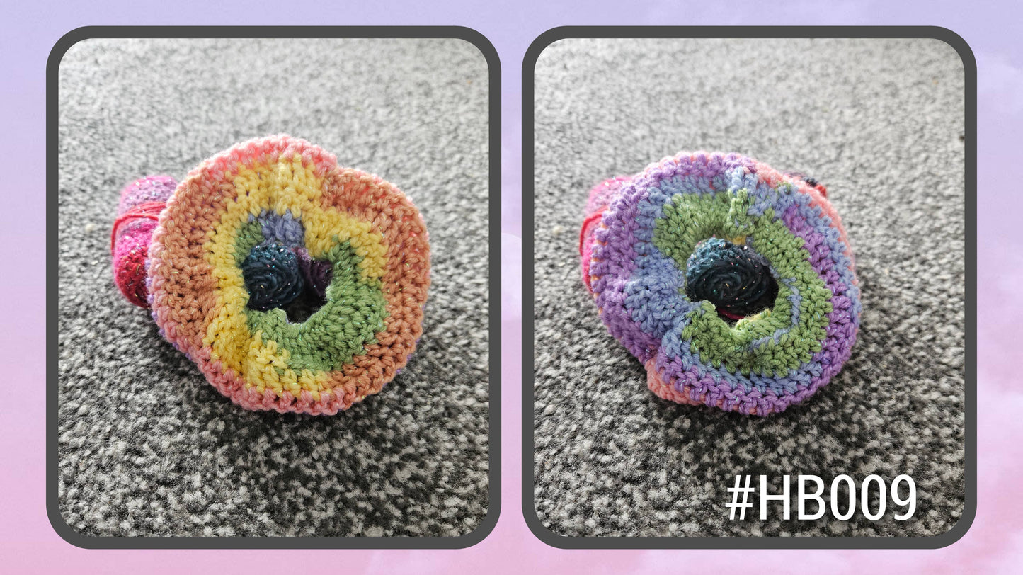 Handmade Scrunchie - Sparkly Pastel Rainbow