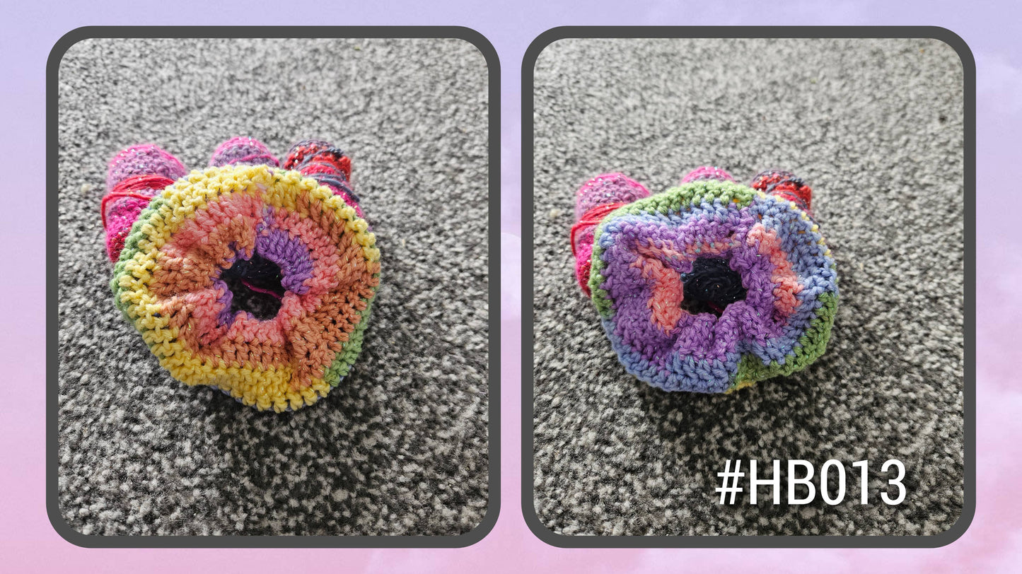 Handmade Scrunchie - Sparkly Pastel Rainbow