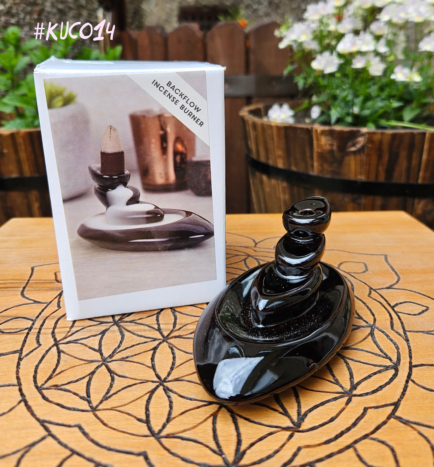 #KUC014 Black Backflow Burner - New and Boxed