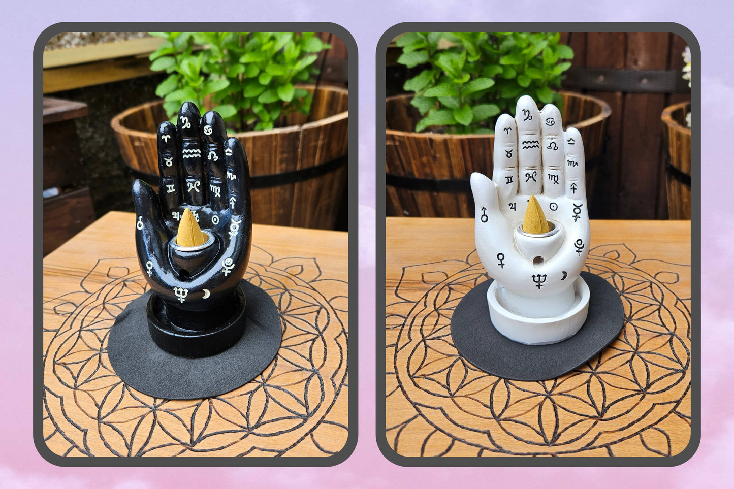 Nemesis Now ~ Palmistry Backflow / Incense Holder ~ White