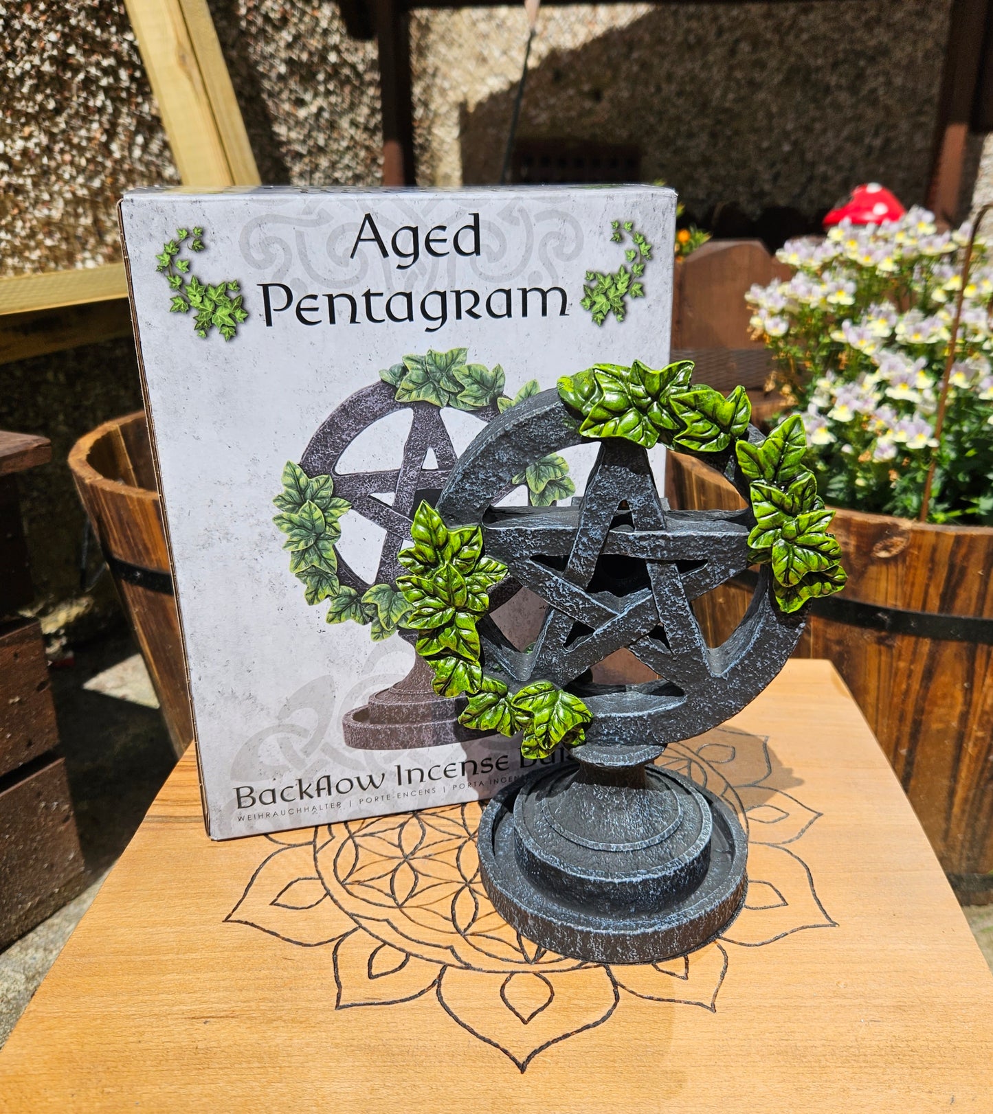 Nemesis Now ~ Aged Pentagram Backflow Burner