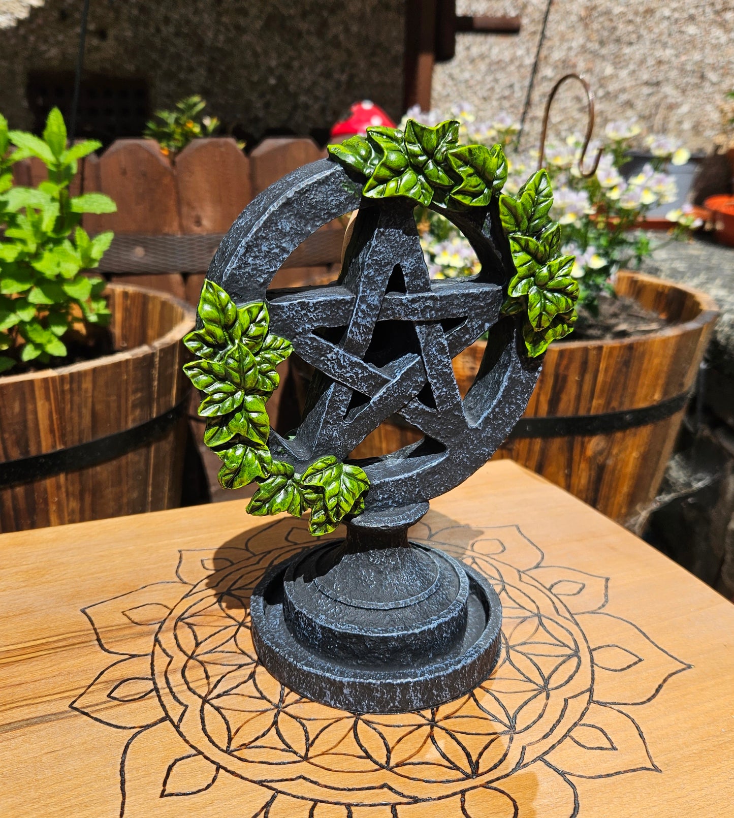 Nemesis Now ~ Aged Pentagram Backflow Burner
