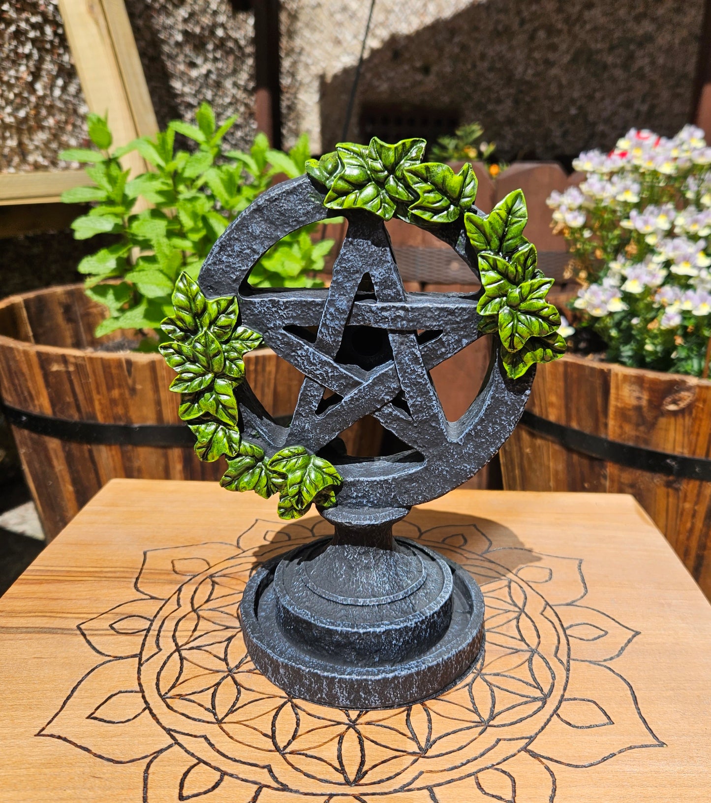 Nemesis Now ~ Aged Pentagram Backflow Burner