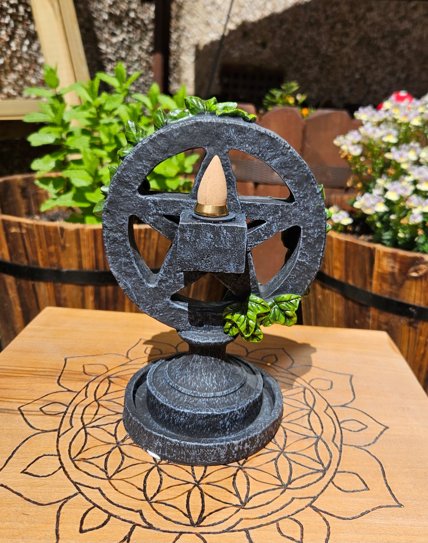Nemesis Now ~ Aged Pentagram Backflow Burner