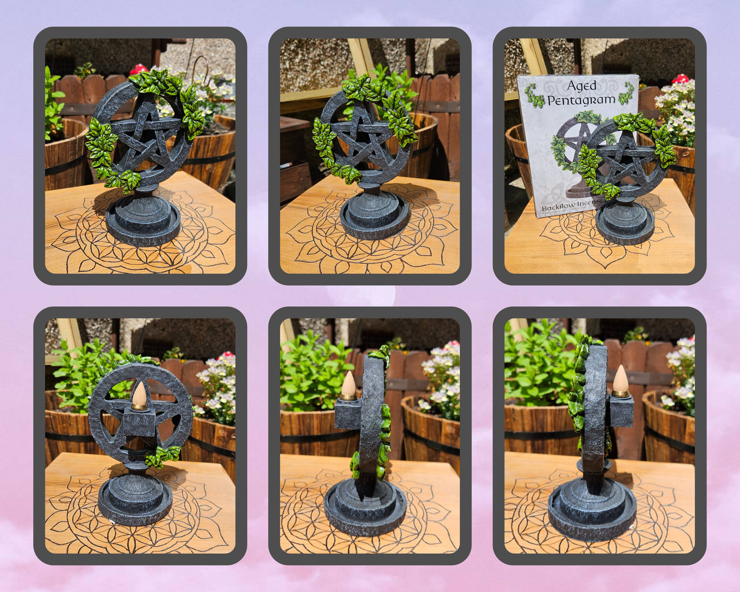 Nemesis Now ~ Aged Pentagram Backflow Burner