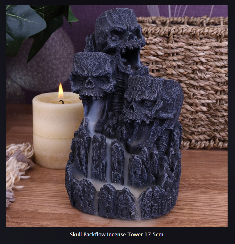 Nemesis Now ~ Skull Backflow Incense Tower ~ New and Boxed
