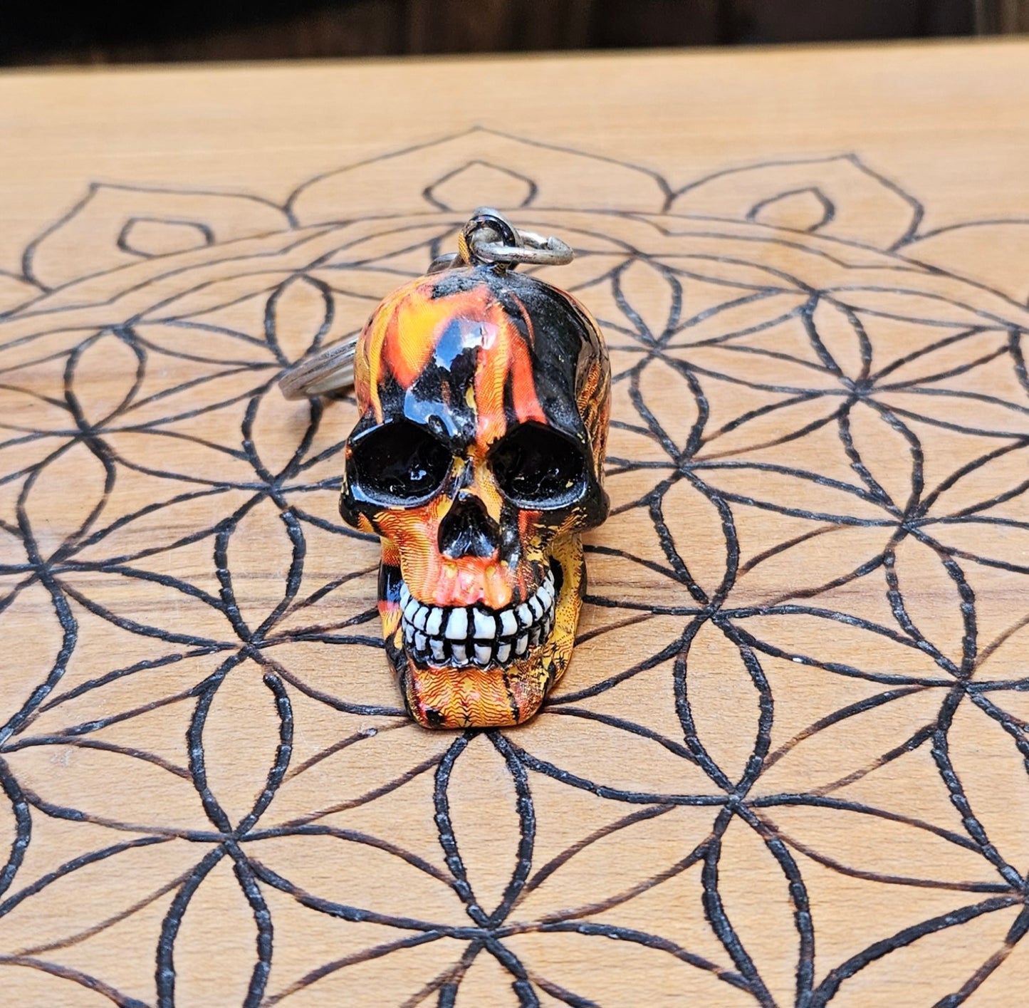Flaming Skull Keyrings - EX Display (No Box) £5each