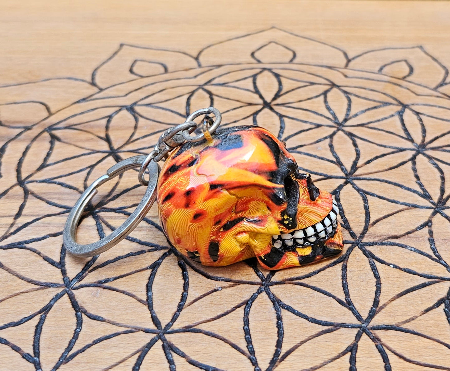Flaming Skull Keyrings - EX Display (No Box) £5each