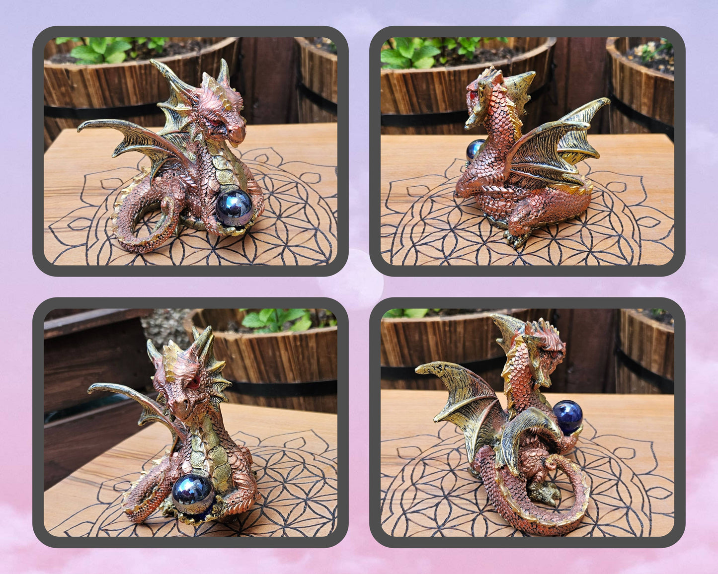 Orb Keeper Dragon - Red (Not its licensed name) - Nemesis Now - EX Display (No Box)