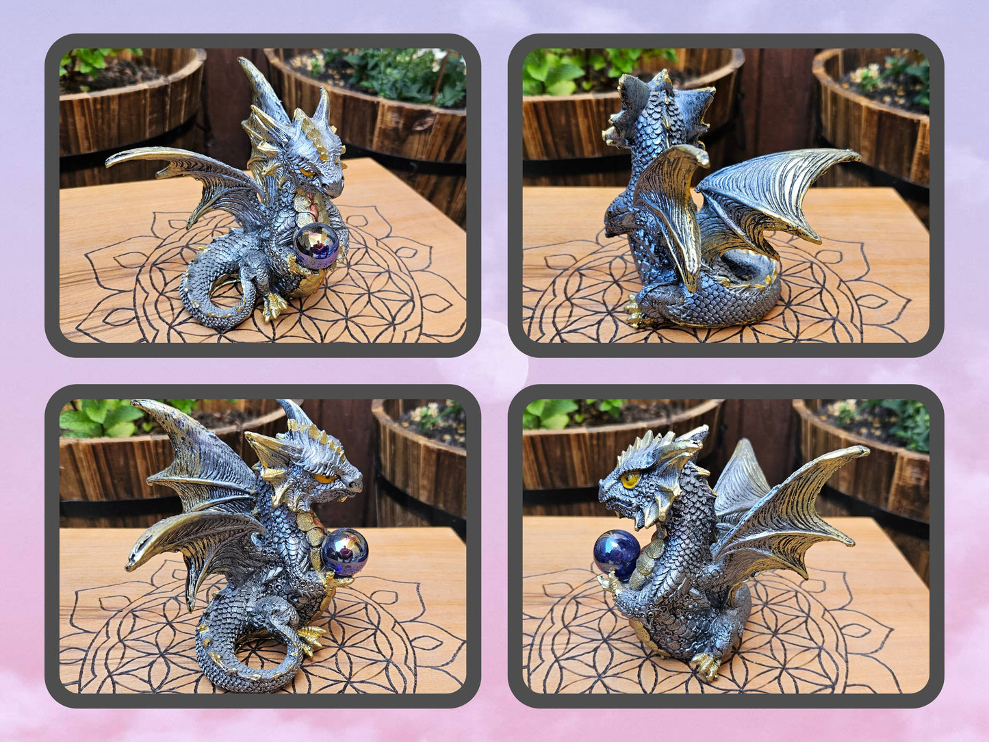 Orb Keeper Dragon - Blue (Not its licensed name) - Nemesis Now - EX Display (No Box)
