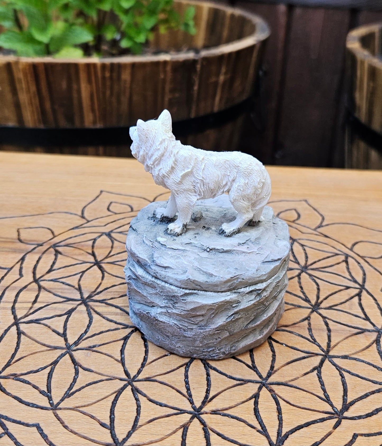 Wolf Trinket Box - Alert (Not its licensed name) - Nemesis Now - EX Display (No Box)