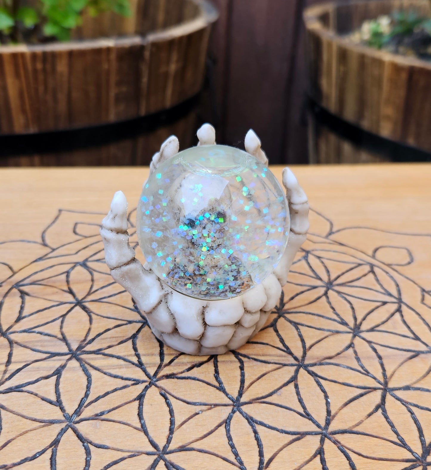 Skeletal Hand Snow Globe - EX Display (No Box)