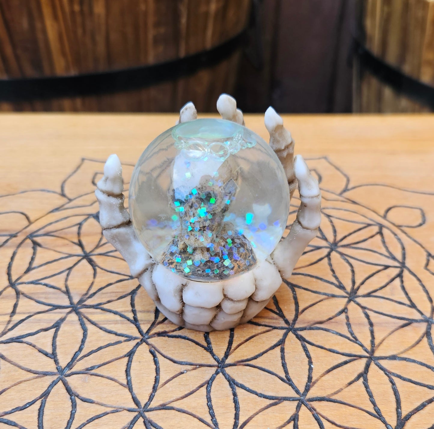 Skeletal Hand Snow Globe - EX Display (No Box)