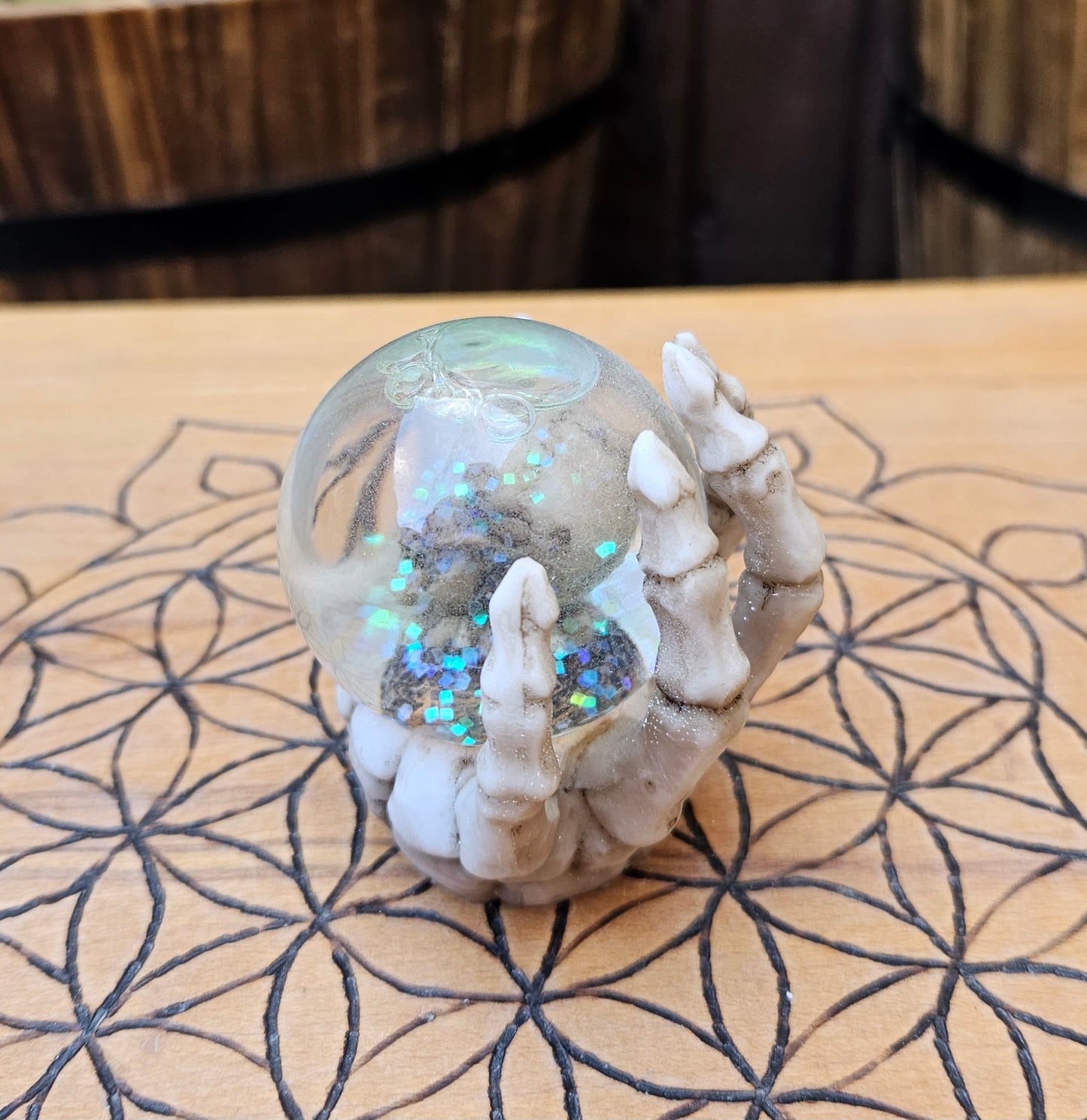 Skeletal Hand Snow Globe - EX Display (No Box)