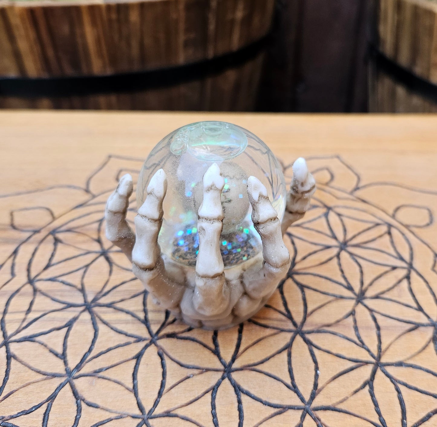 Skeletal Hand Snow Globe - EX Display (No Box)