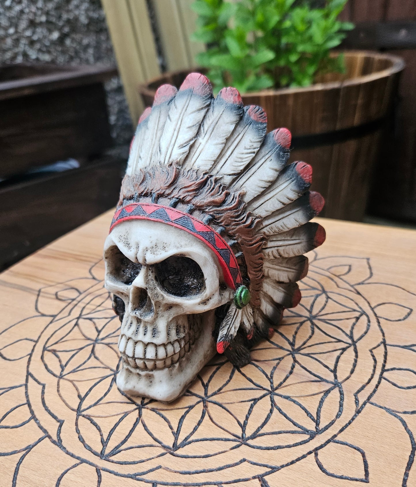 Native Chief Skull (not its licensed name) - Nemesis Now - EX Display (No Box)