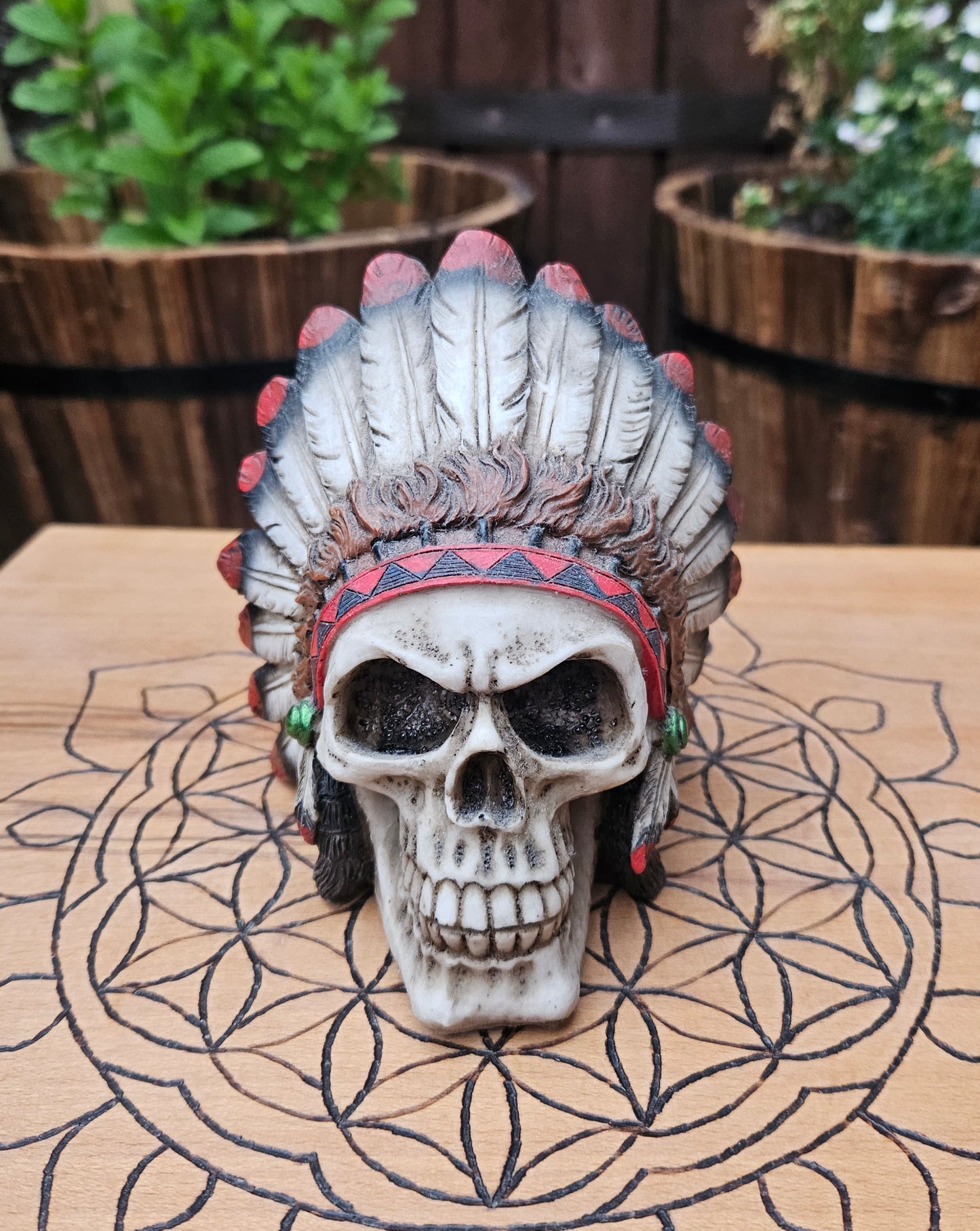 Native Chief Skull (not its licensed name) - Nemesis Now - EX Display (No Box)