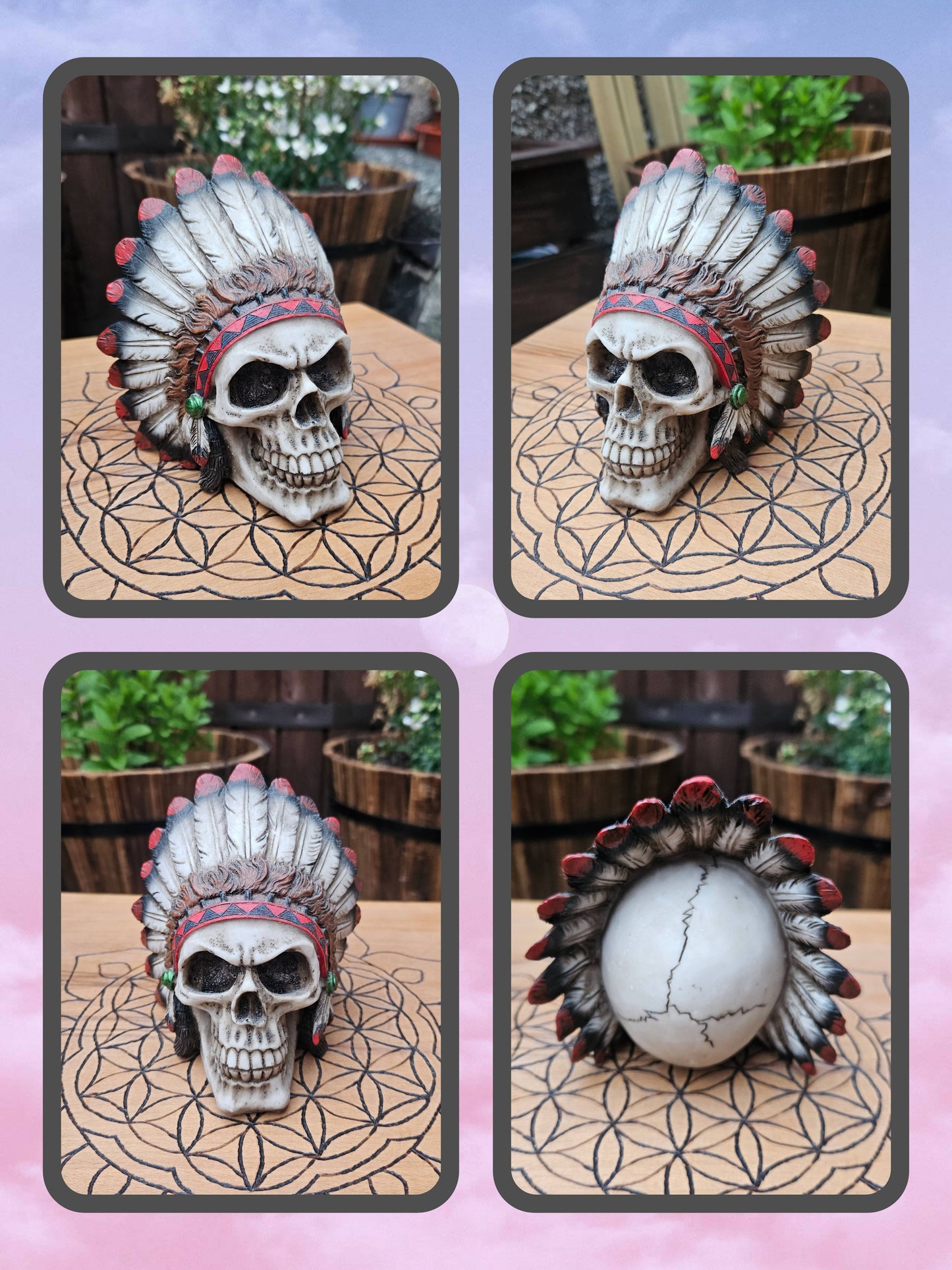Native Chief Skull (not its licensed name) - Nemesis Now - EX Display (No Box)