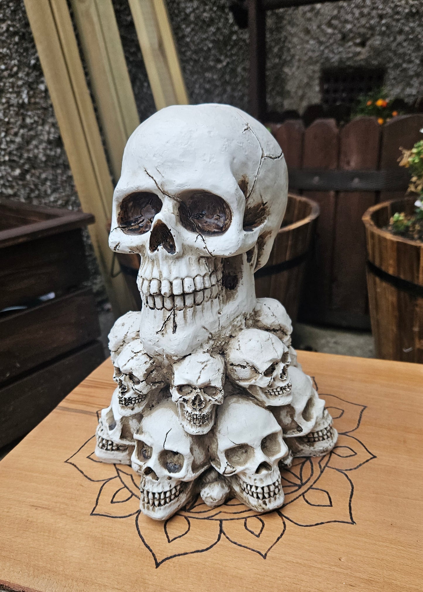 Skull Stack Tealight Holder - EX Display (No Box)
