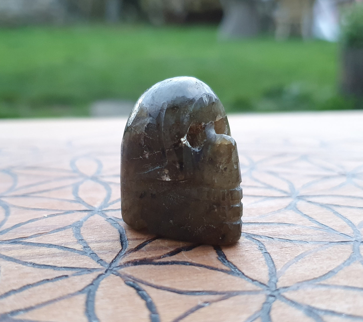 Carved Labradorite Skully