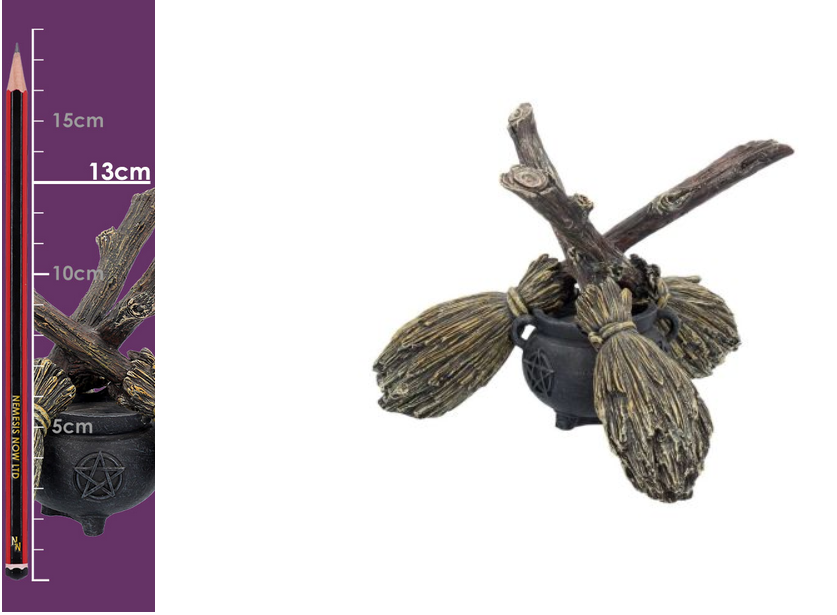 Nemesis Now ~ Three Broomsticks Crystal Ball Holder