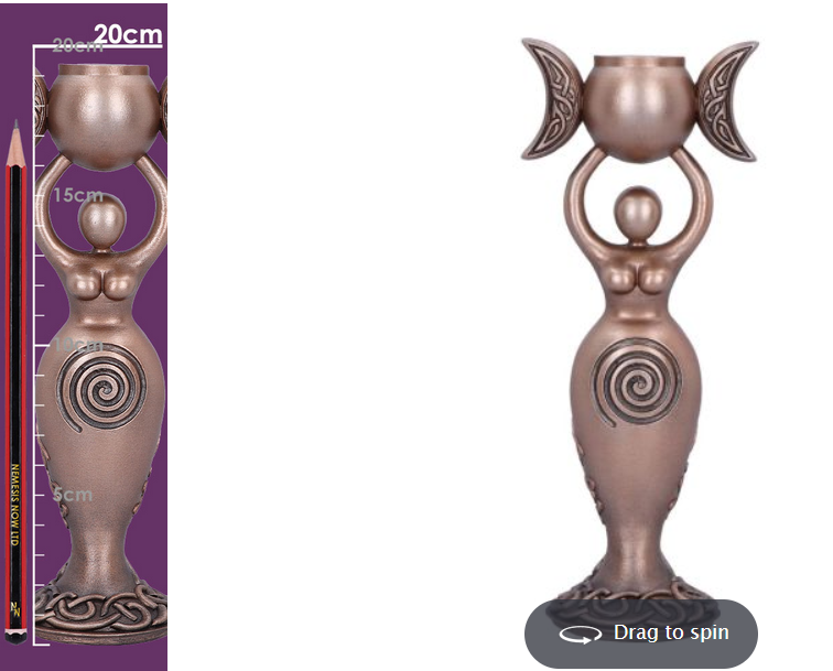 Nemesis Now ~ Spiral Goddess Candle Holder