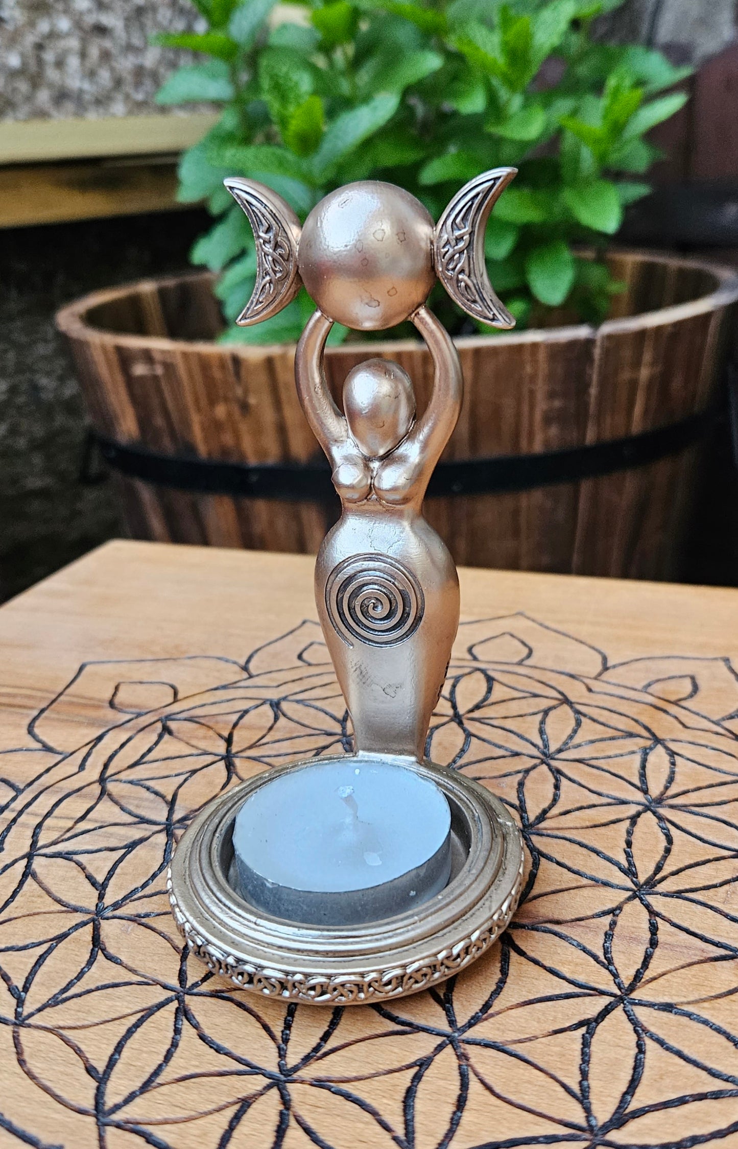 Nemesis Now ~ Spiral Goddess Tea Light Holder
