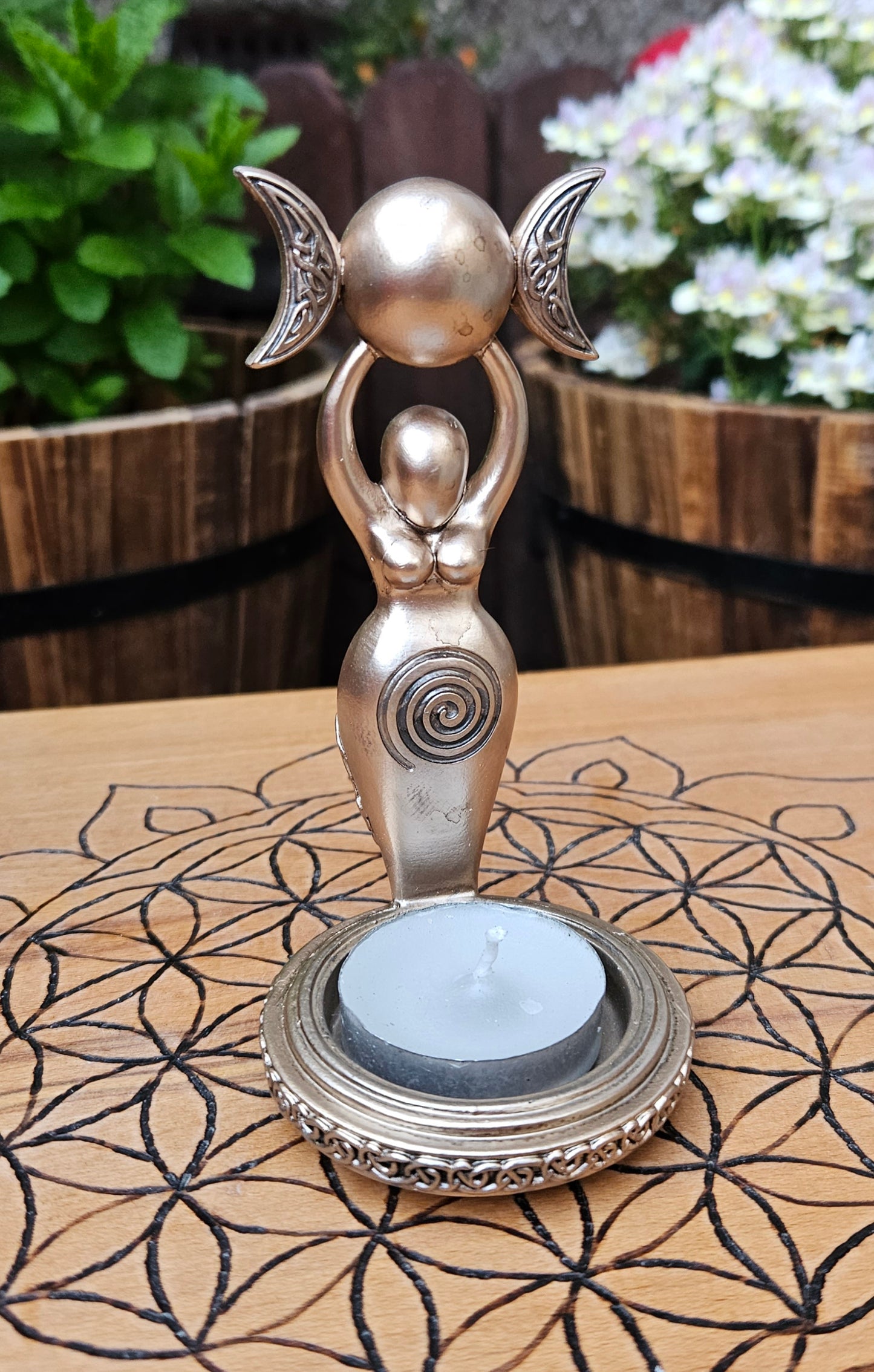Nemesis Now ~ Spiral Goddess Tea Light Holder