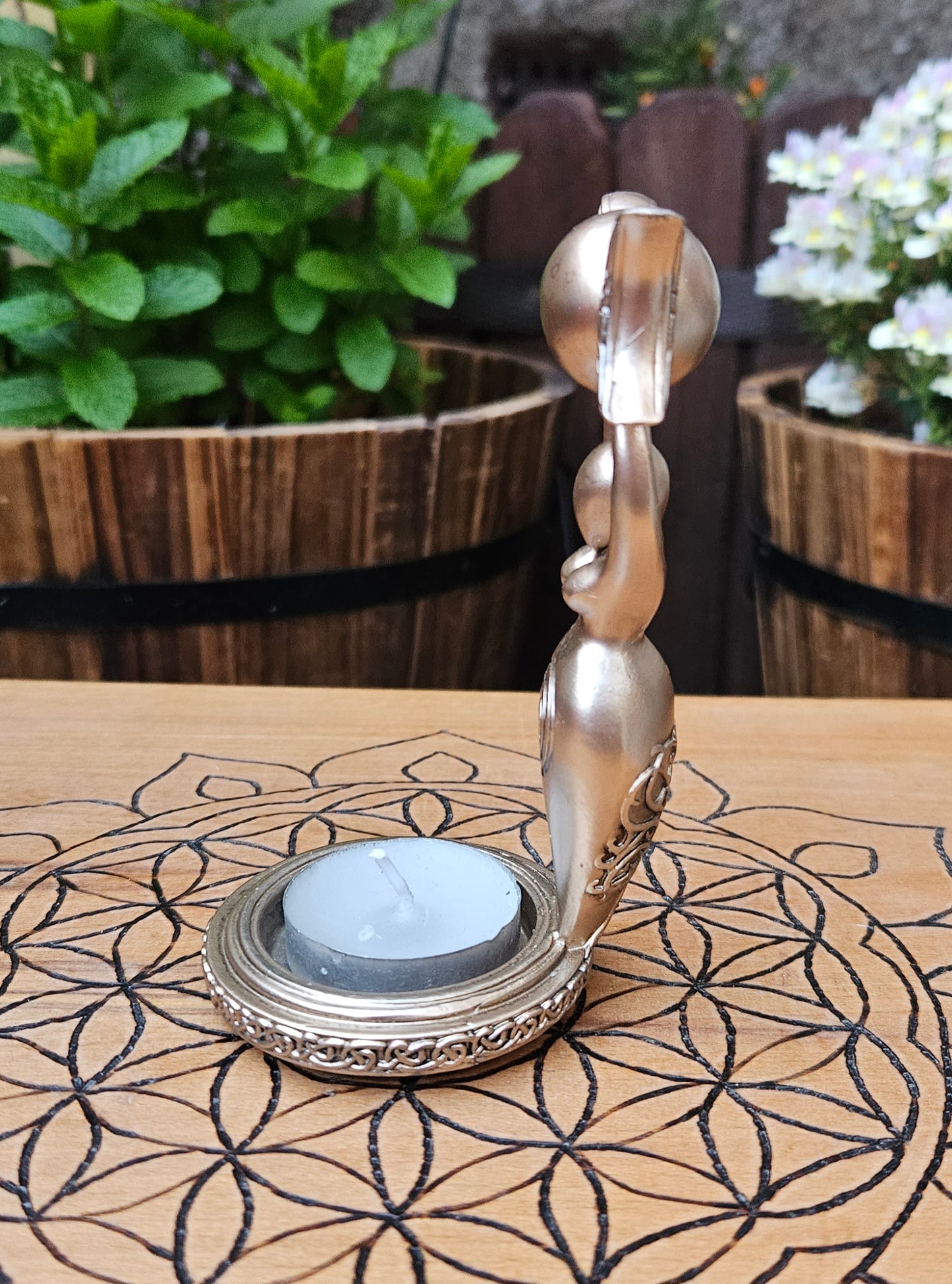 Nemesis Now ~ Spiral Goddess Tea Light Holder