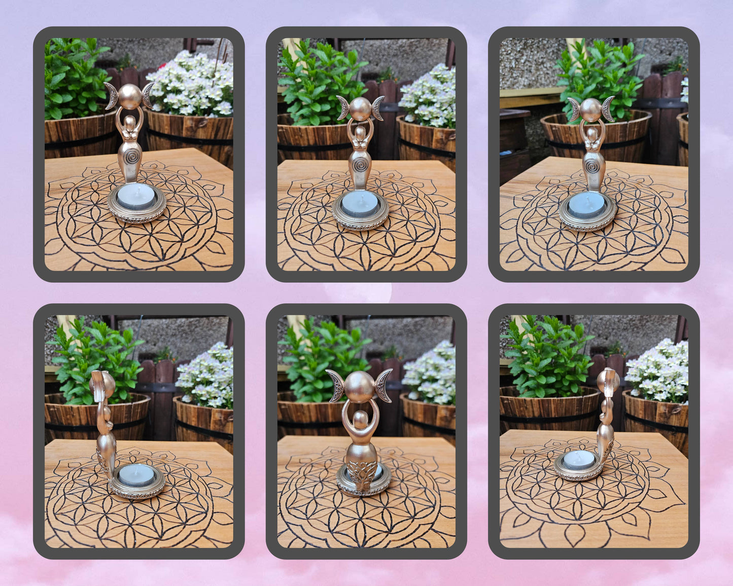 Nemesis Now ~ Spiral Goddess Tea Light Holder