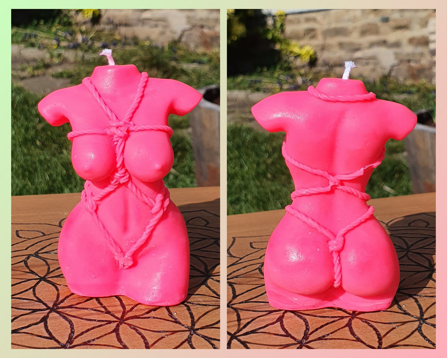 Novelty Shaped Candles - Femme Bodied Rope Bunny (UV Reactive / UNscented)