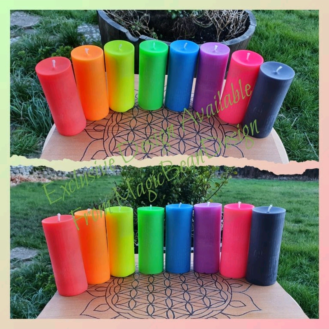 UNscented Large Wax Play Candle x 1 - designed for Wax Play, BDSM, kink, UV Reactive