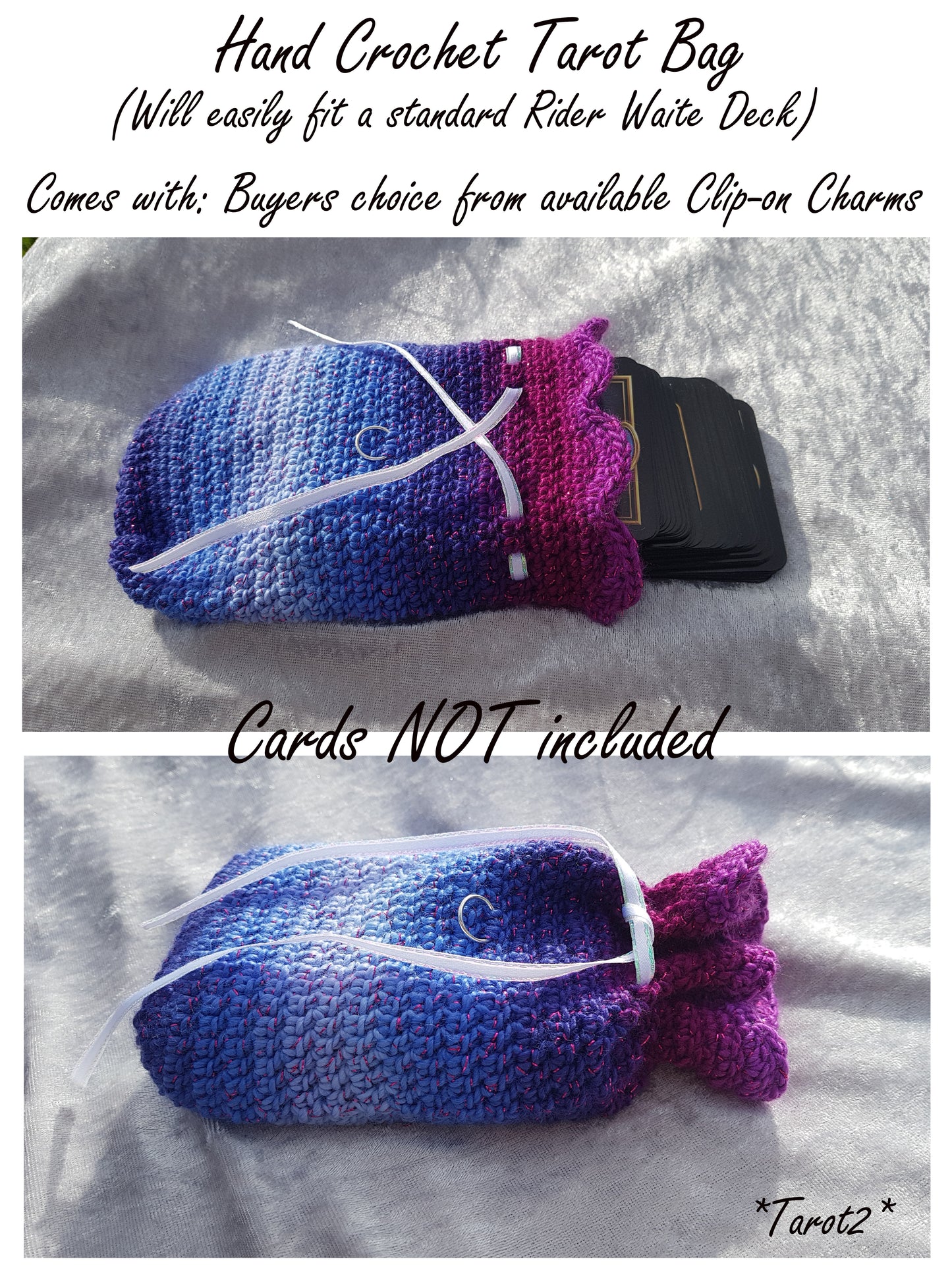 Hand Crochet Tarot Bag #2
