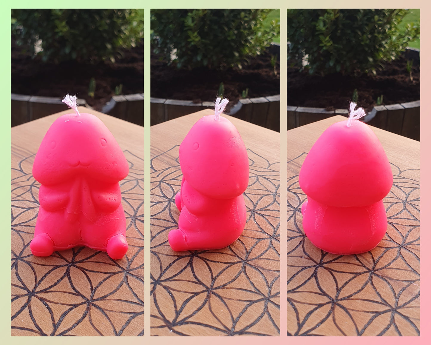 Male Body Part / Phallic Novelty Candle - UV Reactive Colours