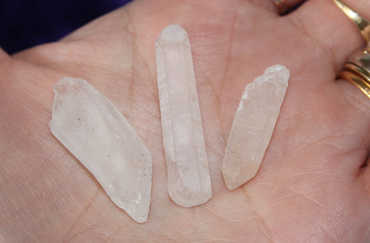 3x Quartz Crystal Points