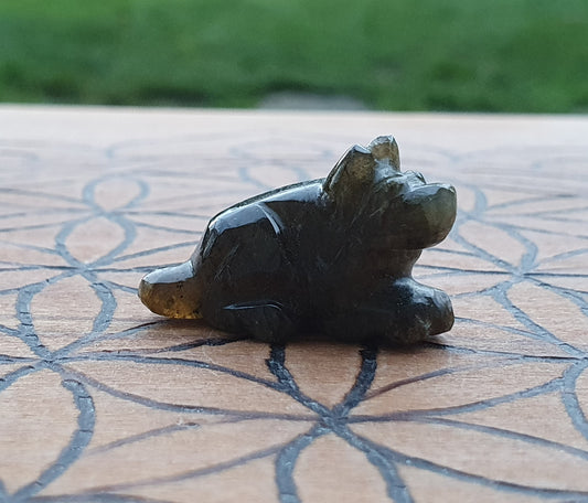 Labrodorite Carving - Dog Totem