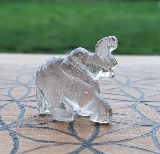 Carved Quartz Totem - Elephant