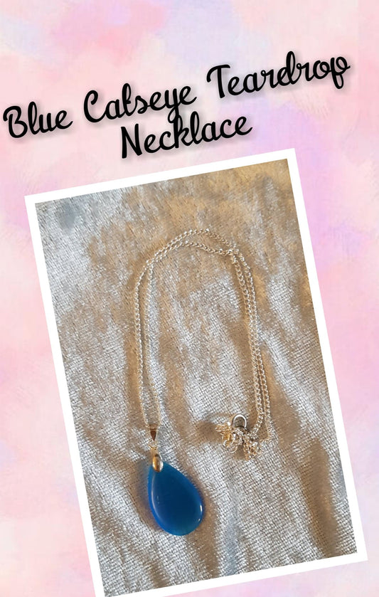 Blue Cat's Eye Necklace